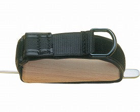 万能カフ 革製差込バンド 木付き / H-2 貫通式 黒 (1)