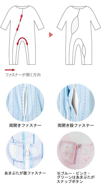 ソフトケアねまき フルオープン・両開きファスナータイプ スリーシーズン / 106424 L だいだい (2)