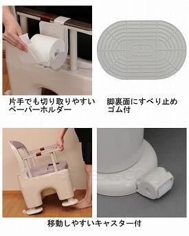 ポータブルトイレ ラフィーネ 標準プラスチック便座タイプ / PN-L30200B モカブラウン (3)