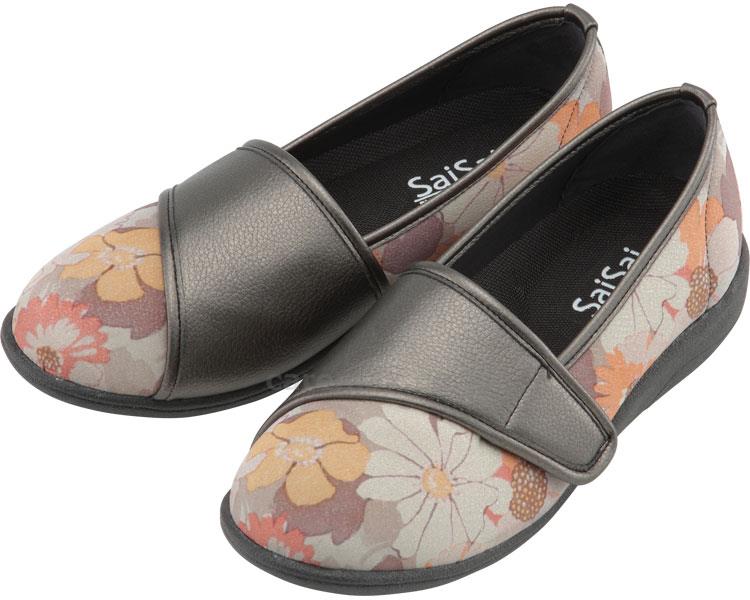 SaiSai～フラワープリント～ W940 婦人用 / 22.0cm フルールオレンジ (1)