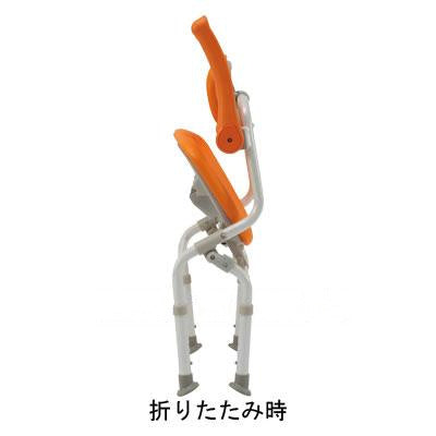 シャワーチェア［ユクリア］ワイドSPU型おりたたみN / PN-L41621D オレンジ (2)