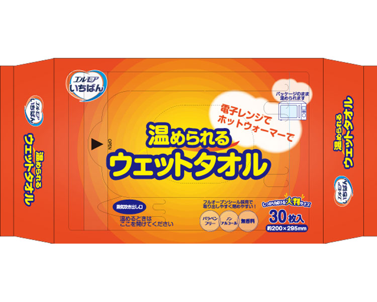 エルモア いちばん 温められるウェットタオル / 480211 30枚入 (1)