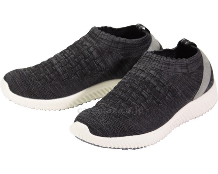 SaiSaiストレッチニットスニーカー WG140 男女兼用 / L ブラック (1)