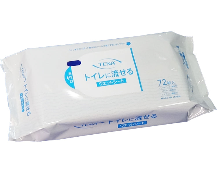 TENA トイレに流せるウエットシート / TW8021-01 72枚入 (1)