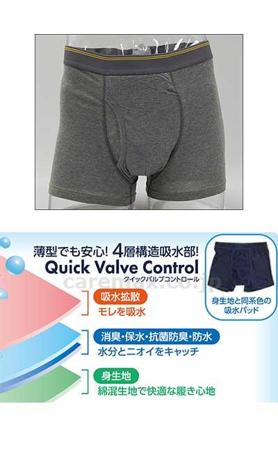 吸水消臭スマートボクサーパンツ 3色組 無地 / TJI-64GA 3L (2)