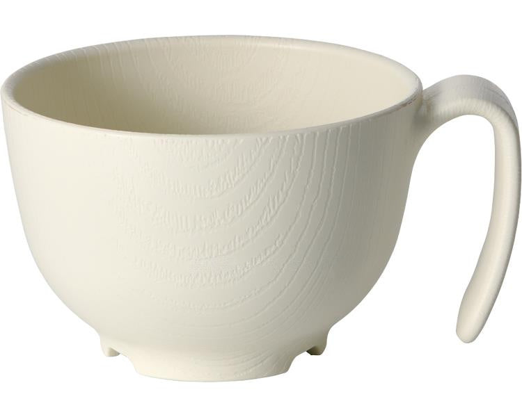 木目持ちやすい茶碗ハンドル付 / NBLS1HB クリーム (1)