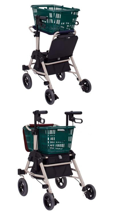 くらしサポート歩行車スムーディ 買物用 カウサポスリム / PN-L70102A ネイビー (3)