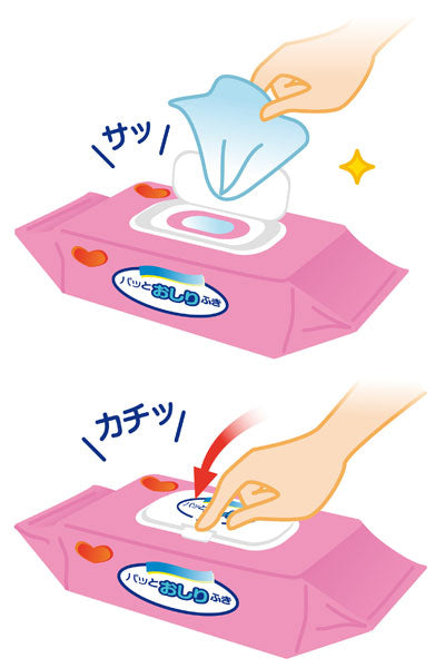 ハビナース トイレに流せるパッとおしりふき / 1043858→1046294 80枚入 (2)